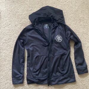 Black running jacket